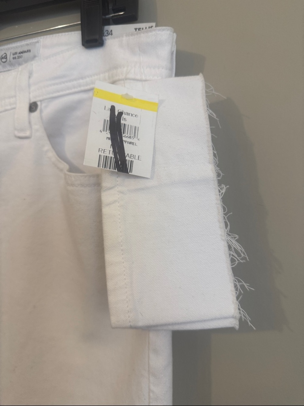 AG Tellis Jeans Modern Slim Fit, White, Size 31 - Picture 14 of 14